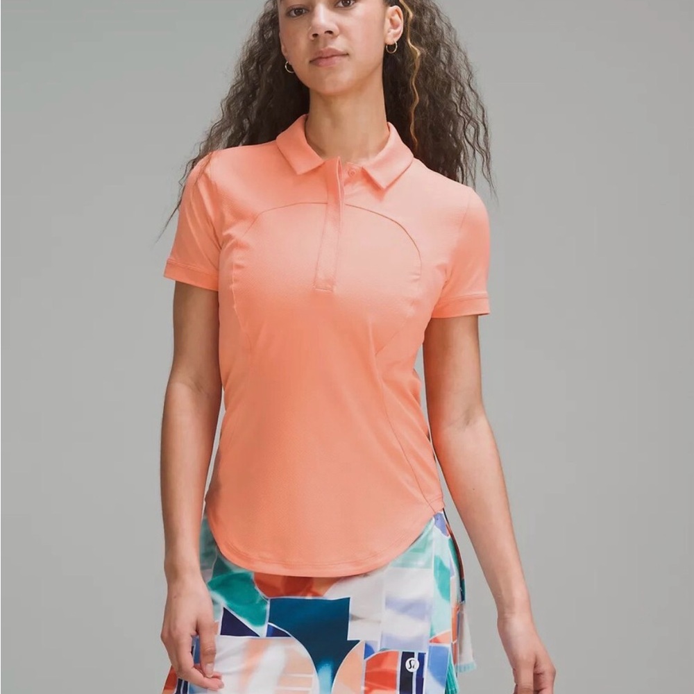 Lululemon Quick Drying Polo Shirt - Orange